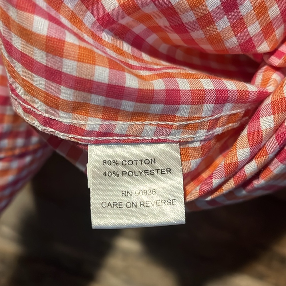 💰BOGO FREE Checked Button Down Top with Embroidered Horse Emblem - Picture 8 of 8